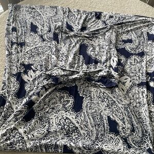 Navy blue and white dress maxi